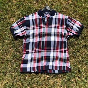 Vintage Nautica plaid polo